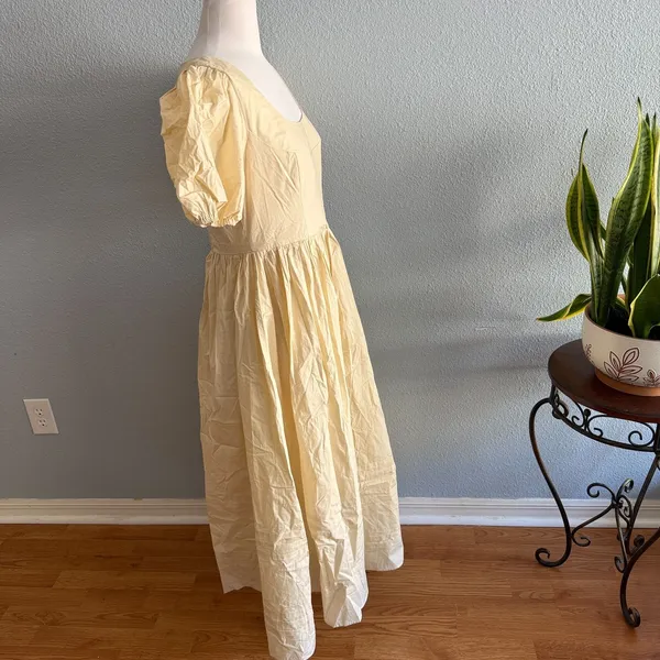 Moon River Puff Sleeve Midi Dress Size Large - Image 5