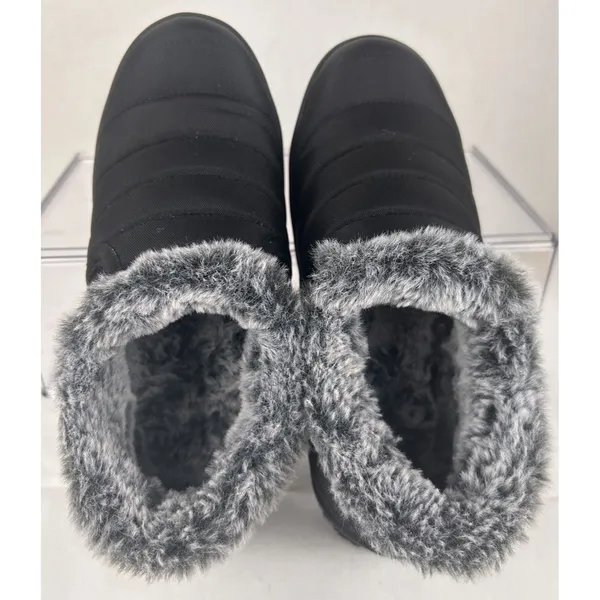 Minnetonka Timpson Twin Gore Ankle Boots Women’s Size 6 Black With Grey Faux Fur - Image 5