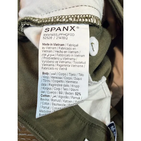 SPANX Stretch Twill‎ Cropped Wide Leg Pant Green Size Medium - Image 6