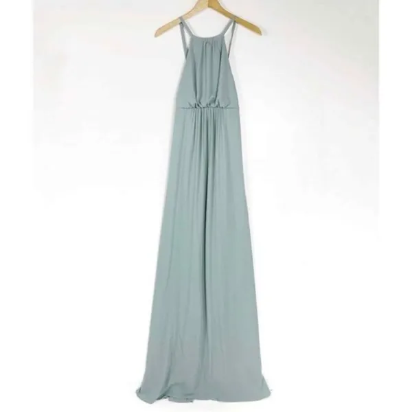 Show Me Your Mumu SMYM Amanda halter maxi dress in Silver Sage Green NEW SMALL - Image 3