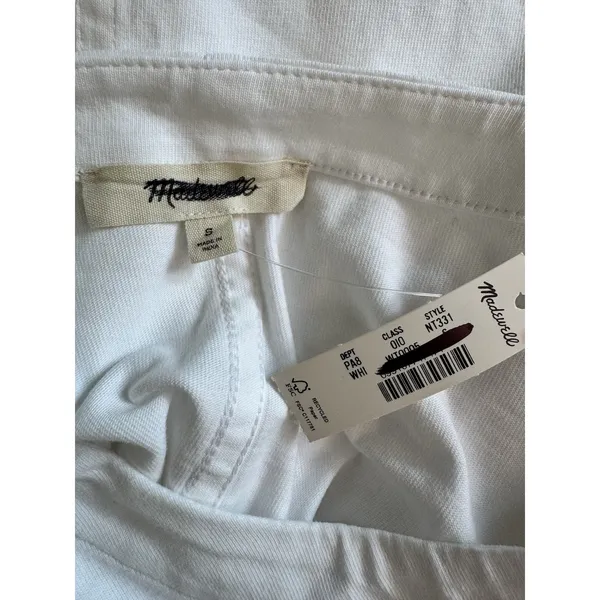 NWD Madewell Puff Sleeve Tee White Size Small - Image 7