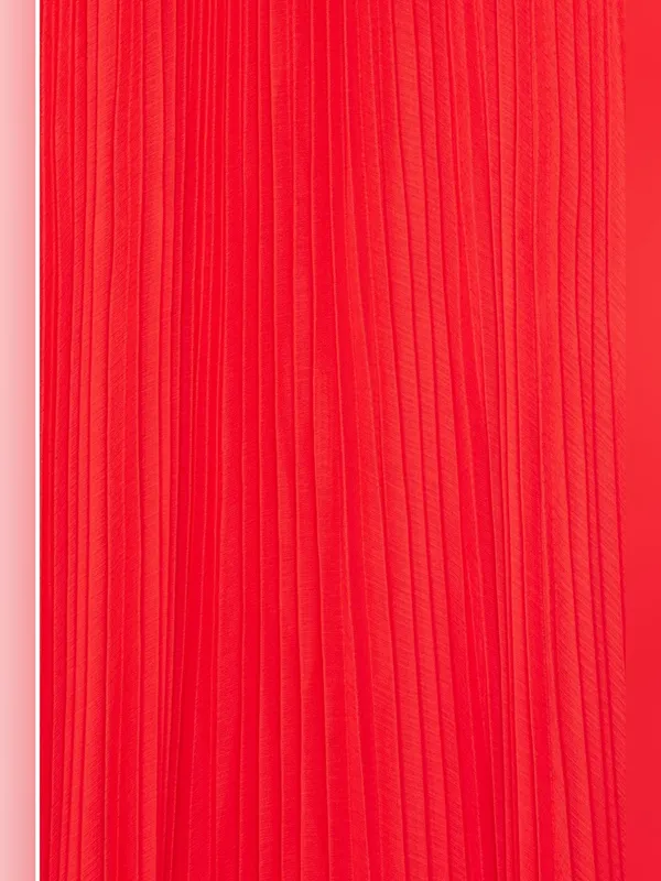 Alexis Sunniva Dress Strapless Formal Gown Pleated red sz 4 - Image 4