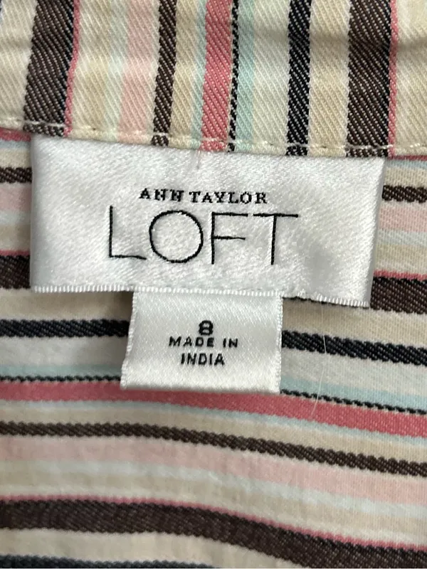 LOFT Striped Linen-Blend Blazer Jacket | Cropped Lightweight Preppy - Image 7