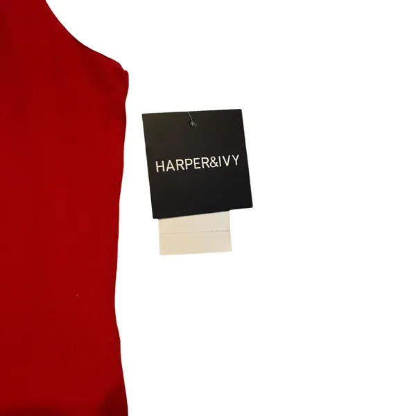 Wellness Club Ribbed Ringer Tank Top Red White Retro‎ Sporty Tennis Prep XS NWT - Image 5