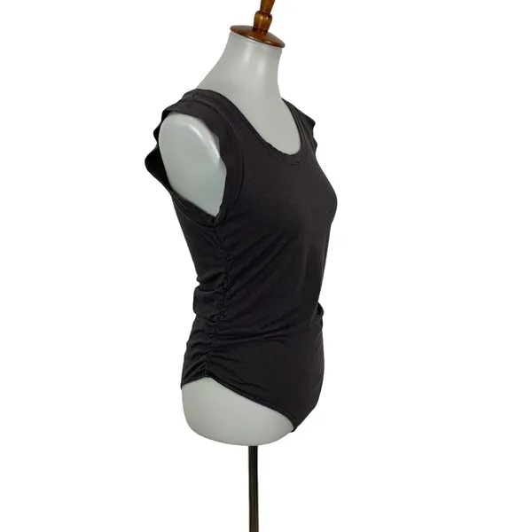 Altar'd State Medium Brown Bodysuit Short Sleeve Fitted Stretch - Image 4