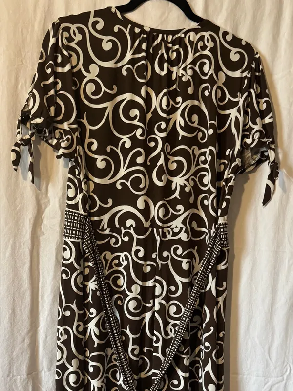 Merona Brown & White Swirl Print Dress – XXL - Image 2
