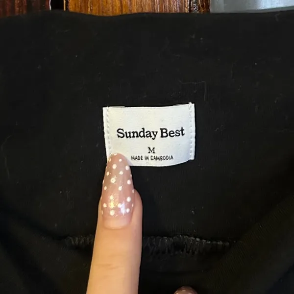 Sunday Best Aritzia Buttercup Black‎ Ruffle Tiered Mini Skirt Medium - Image 4