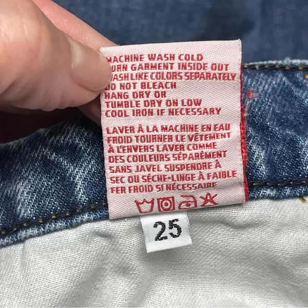 Revice Super 80s High Rise Button Fly Distressed Straight Leg Rigid Jeans SZ 25 - Image 15
