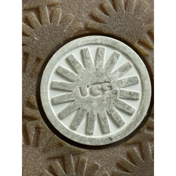 UGG Fluff Yeah Cow Print Shearling Slide Slippers Women's US 8 EU 39 Beige Tan - Image 5