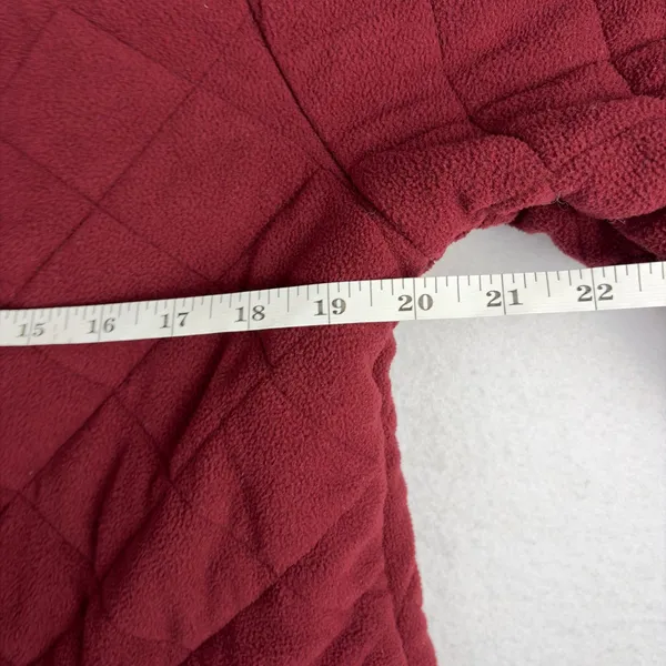 Great Northwest Quilted Fleece Jacket Women's L Red Peter Pan Granny Cabincore - Image 7