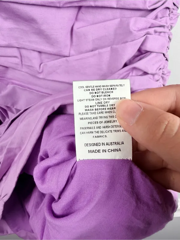 Elliatt Shirley in lavender Purple Poplin mini Dress size large - Image 8