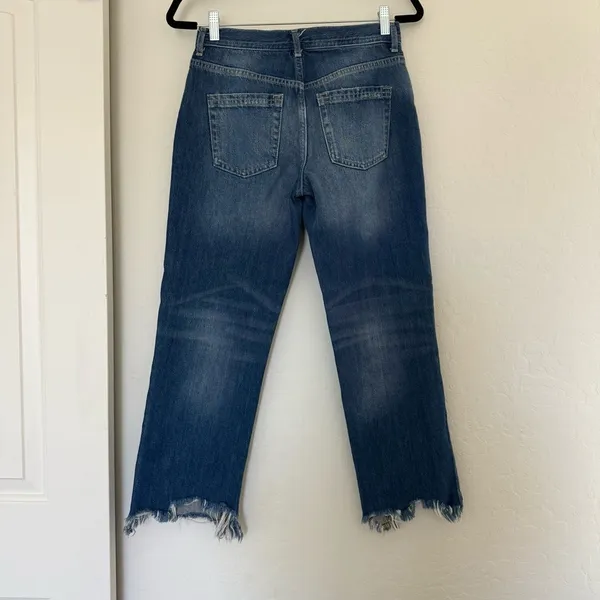 Free People We The‎ Free Women's Denim Jean Pants Distressed Raw Hem Boho Casual - Image 2