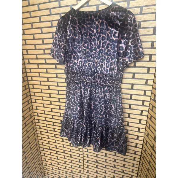 French Connection‎ Animal Print Velour Dress SIze Medium - Image 2