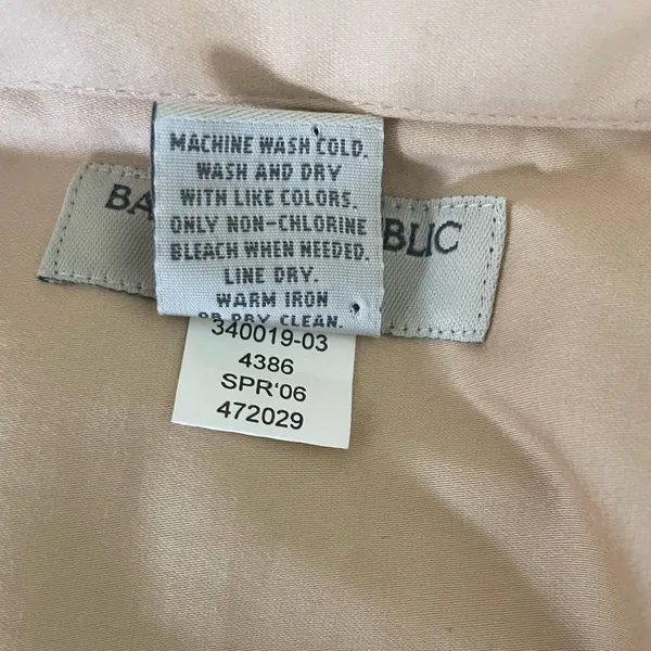 Banana Republic Top Women‎ S Gold Collar V-Neck Long Flared Sleeve Button Up - Image 8