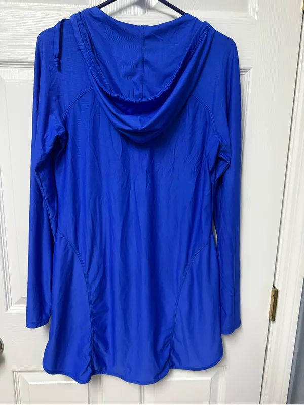 Athleta Electric Blue Long-Sleeve Hooded Tunic - Image 4