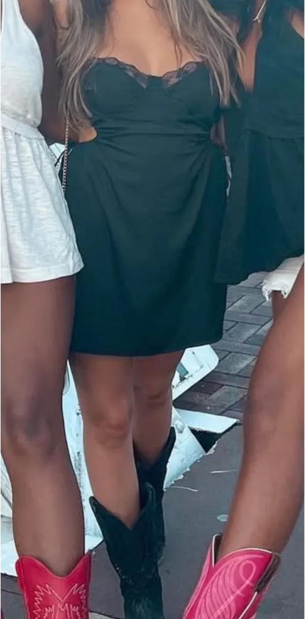 Black Princess Polly Mini Dress - Image 2