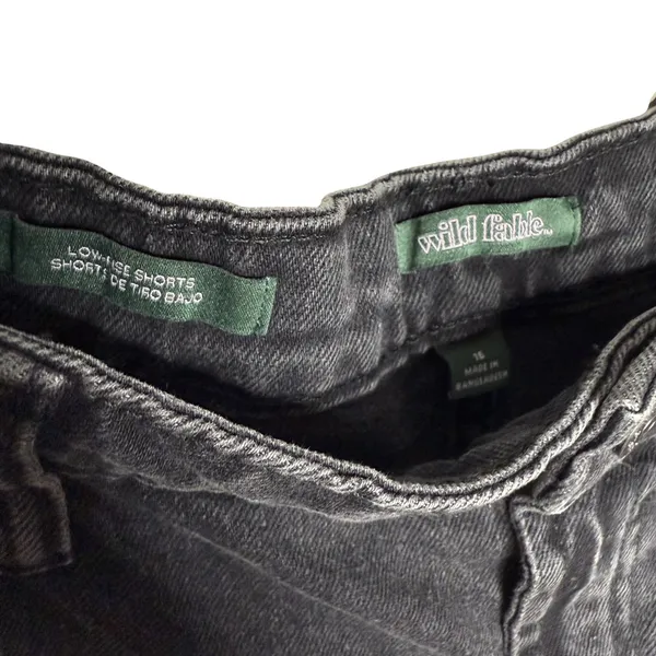 Wild Fable Low Rise Cutoff Denim Shorts Size 16 Y2K Grunge Streetwear Alt Edgy - Image 3