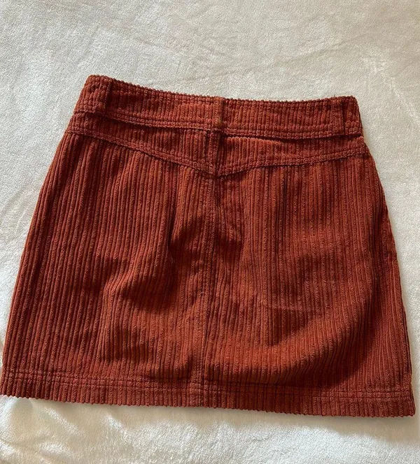 Corduroy Button Front Mini Skirt - Image 6