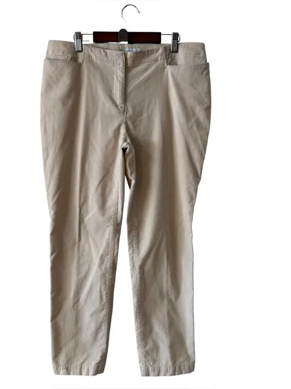 J Jill Corduroy Straight Leg Pants Cream Size 10 Petite - Image 2