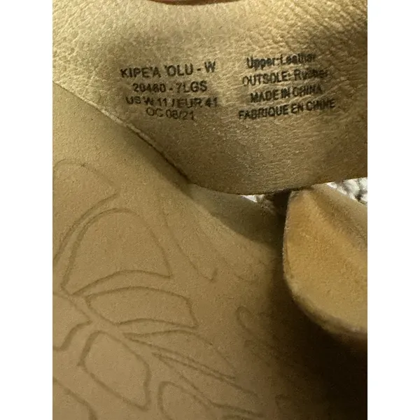 OluKai‎ Kipe'a Olu Slip On Slide Sandals Golden Harvest Women's Size 11 - Image 9