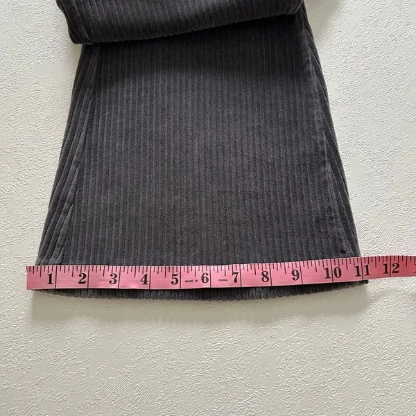 Aerie Ribbed Velour Flare Pants Gray Size M | Cozy Lounge Athleisure - Image 7