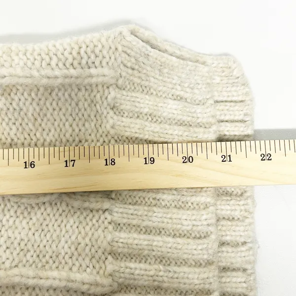 American Eagle Womens Wool Blend Fisherman Cable Knit Sweater‎ Vest Size S Beige - Image 12