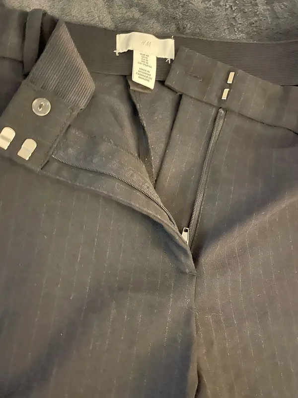 H&M Black Pinstripe Dress Pants - Image 2