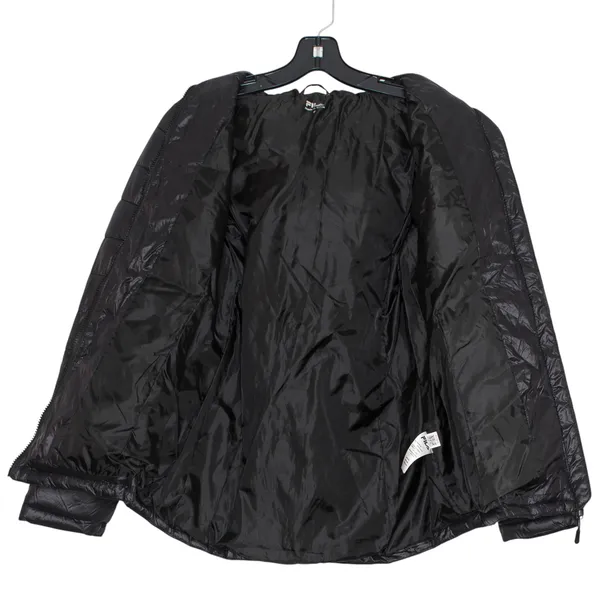 Fila Puffer Jacket Coat Quilted Athleisure Minimalist Streetwear Black Medium - Image 2