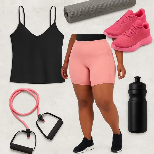 NWT Ideology Women’s Bike Shorts | Size 2X | Pink | Pockets & Stretch Waist - Image 2