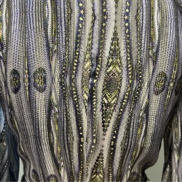 Mark & James by Badgley Mischka Silk Faux Wrap Cocktail Dress Size M Glam 70s - Image 5