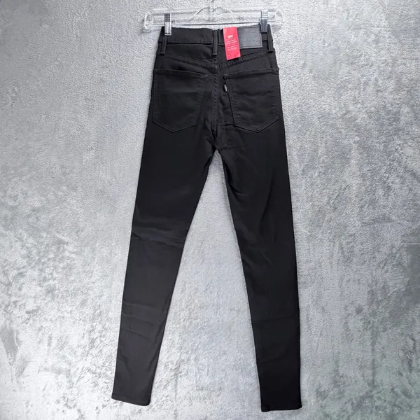 Levis Mile High Super Skinny Jeans Womens 24 Black Extra High Rise Slim Stretch - Image 4