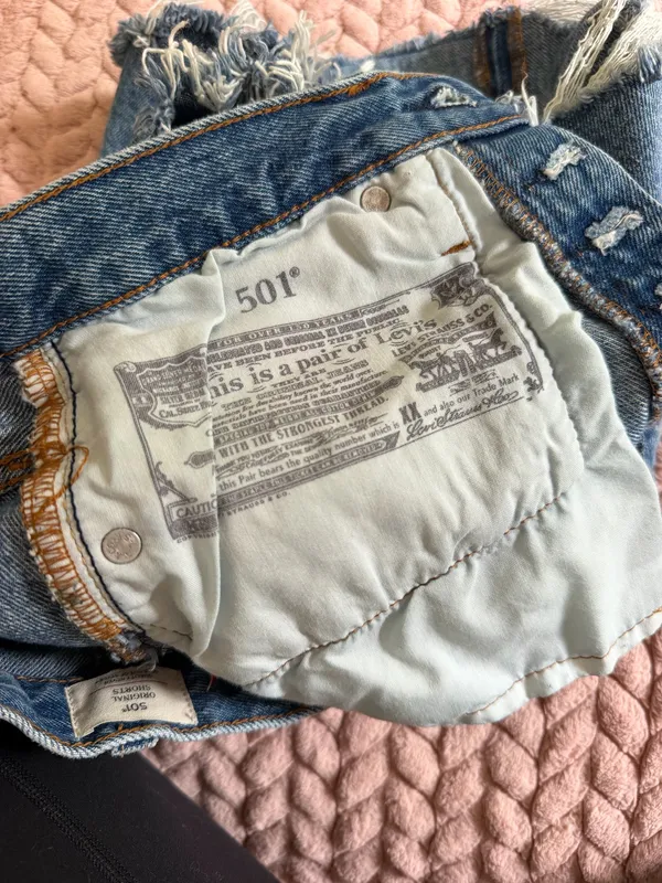Levi’s Distressed 501 Denim Shorts - Image 5