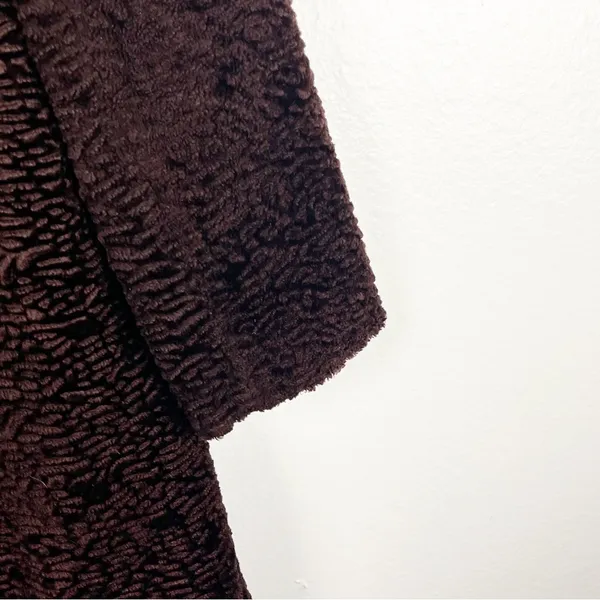 CALVIN KLEIN Burgundy Textured Lined Trench Coat Medium Fall Winter Neutral Cozy - Image 7