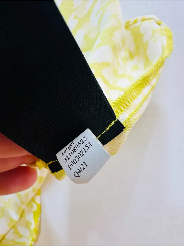 Who What Wear Yellow and White Floral Tiered Midi Dress - Image 7