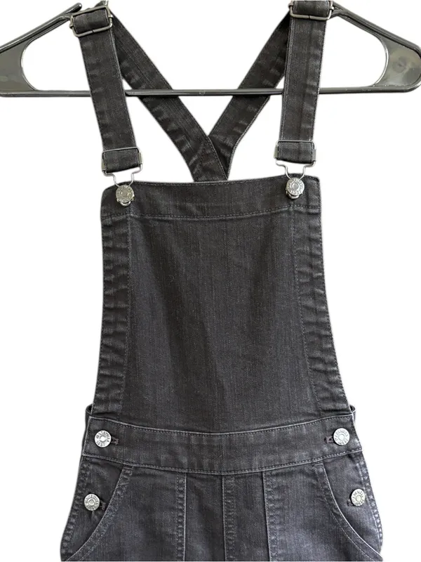 EUC Madewell Denim Cross Back Overalls Black Size XS Retail $148.00 - Image 3