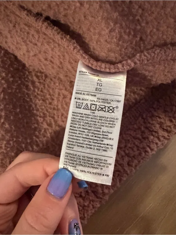 Old Navy Women’s XL Pink Dusty Rose Sherpa Teddy Fleece Full Zip Jacket - Image 8