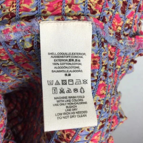 Free People Mini Dress Medium I'm Your Favorite Pink Floral Smocked Stretch - Image 7