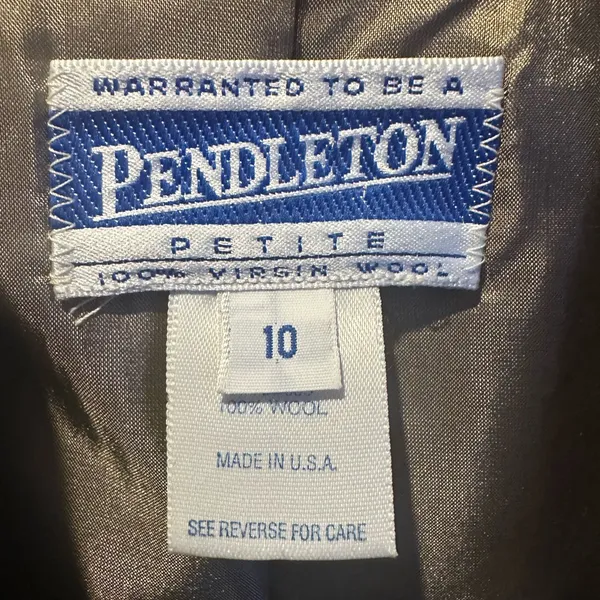 Vintage Pendleton Petite Size 10 Wool Pants Suit 2pc Power Suit Sz 10P - Image 4