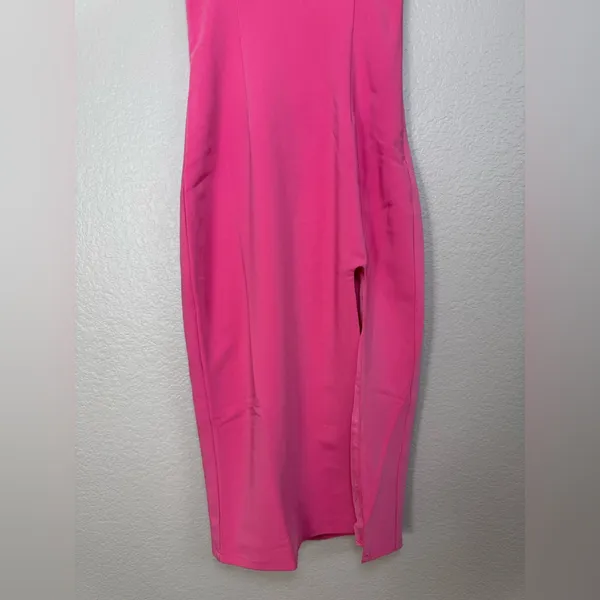 h:ours Lazaro Strapless Plunge Midi Dress in Pink Candy size XS NEW $160 - Image 6