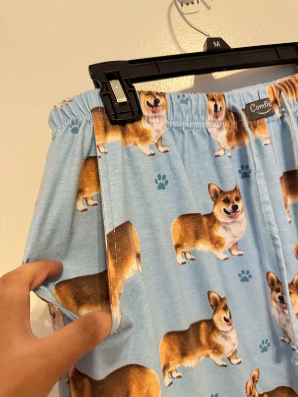 Comfies Welsh Corgi Unisex Cotton Blend Pajama Bottoms Size L - Image 4