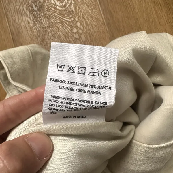Peppermayo Women's Linen Blend Pleated Shorts Size 10‎ - Image 7