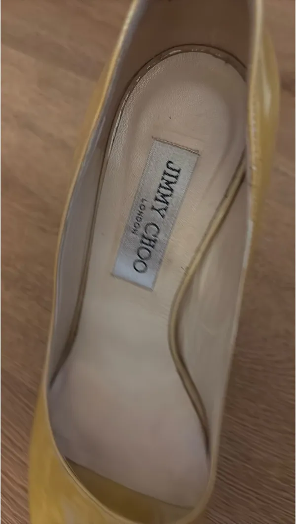 Jimmy Choo Heels Patent Leather Nude 37 - Image 4