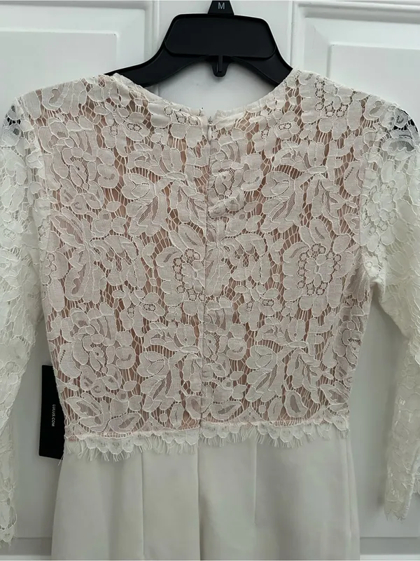 Lulus Lace Bodice Sheath Dress - White - Image 7
