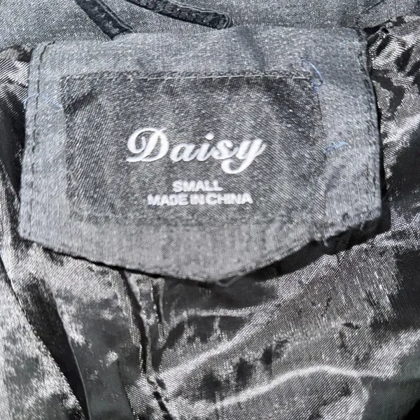 Daisy Black Quilted Puffer Jacket with High Collar - Image 8