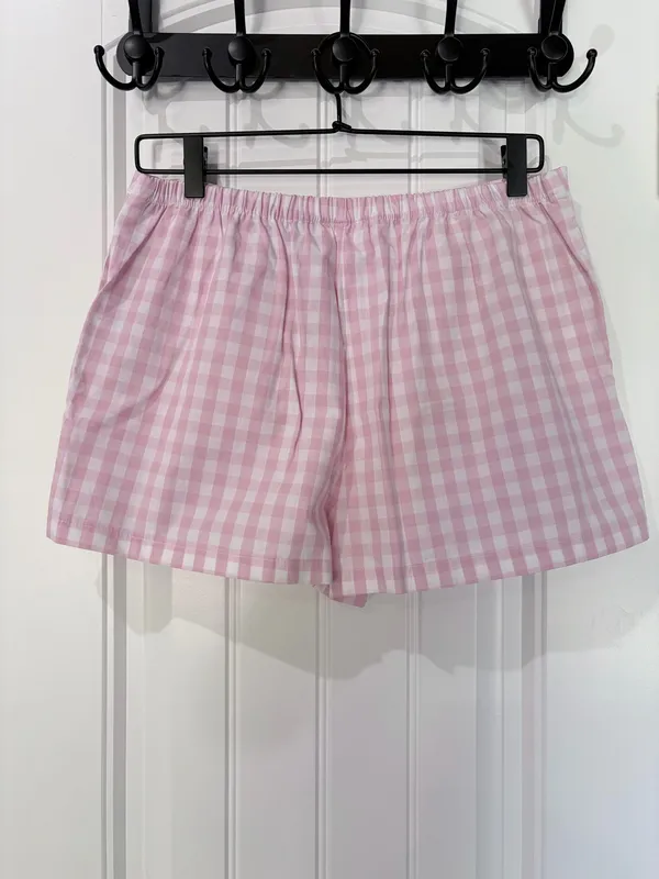 Zara x Barbie Gingham Cotton Shorts - Image 4