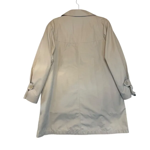 London Fog Women‎ Beige Trench Coat Barncoat Vintage Retro Cozycore Size 14 - Image 7