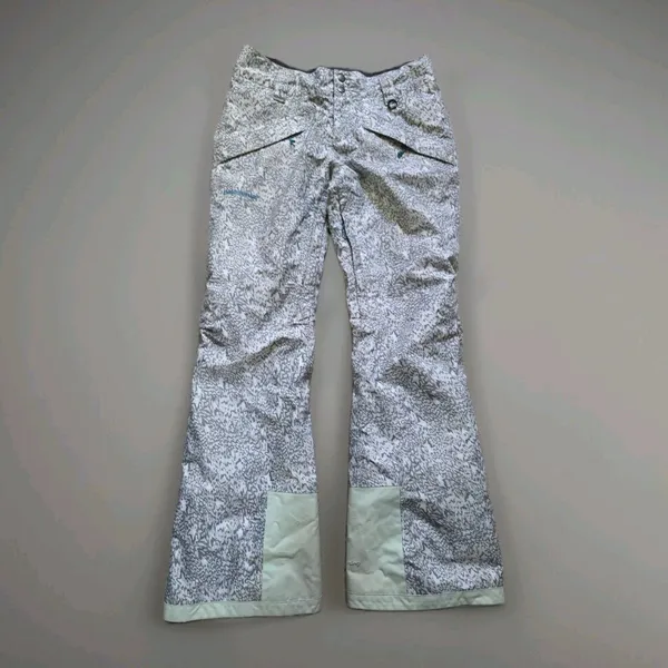 Patagonia Ski Pants RECCO Women's Teal Gray Size 30" Flaws To Leg Cuffs - Image 2