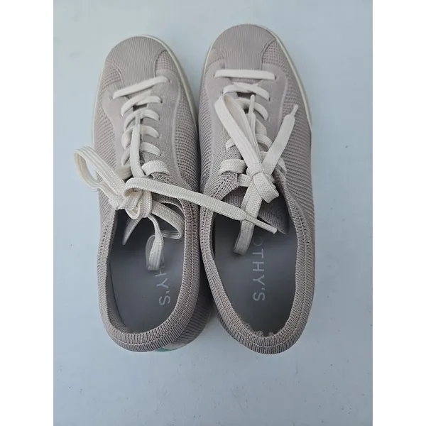 Rothy's The Lace Up Knit Sneaker Storm Gray Women's Casual Shoes Sz 9 - Image 5
