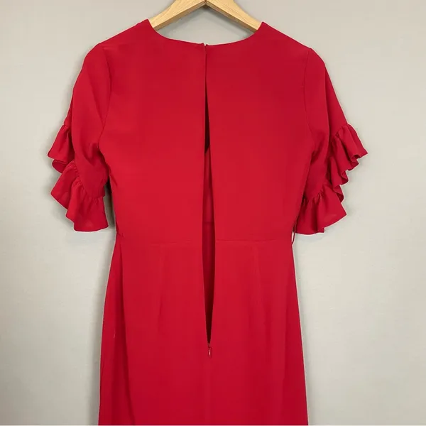 Revolve Dress Privacy‎ Please Red Lobster Asymmetrical Sz XS Ruffle Gown NO BELT - Image 14