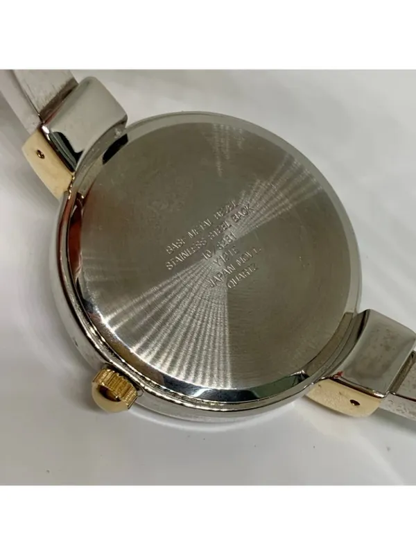 Anne Klein women’s two tone cuff bracelet watch 33mm round quartz 7” running - Image 6
